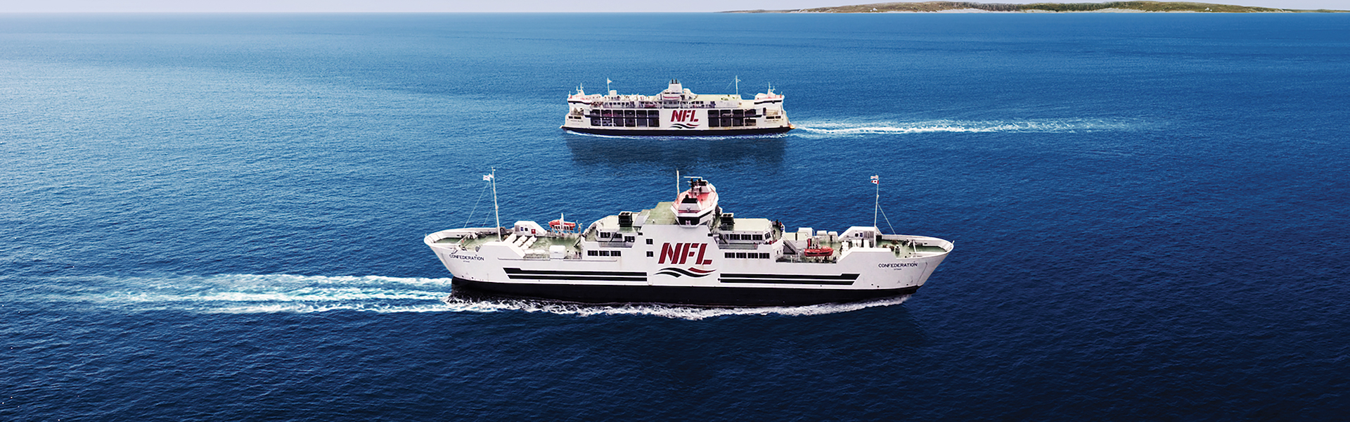 2 NFL Ferries passing each other